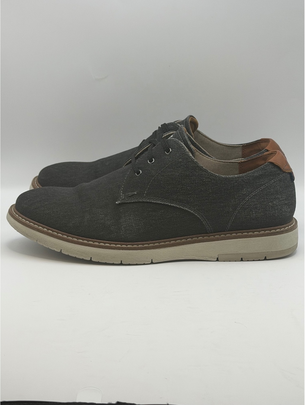 Florsheim Vibe Black Canvas Plain Toe Oxford Casual Dress Shoes Men's Size 8 M - Picture 8 of 14